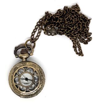 Steampunk Bronze Pendant Steampunk Watch with Fresh Battery Item #1012